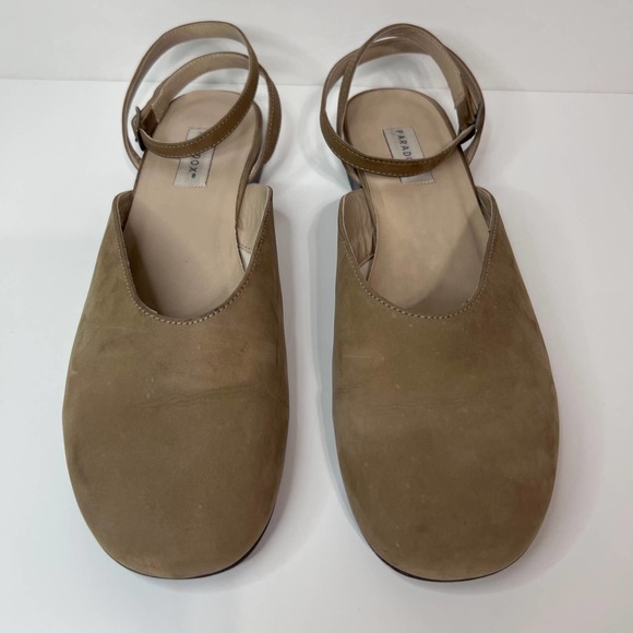 Paradox Ankle Wrap Leather Mules in Sand Size 10B - Picture 2 of 13